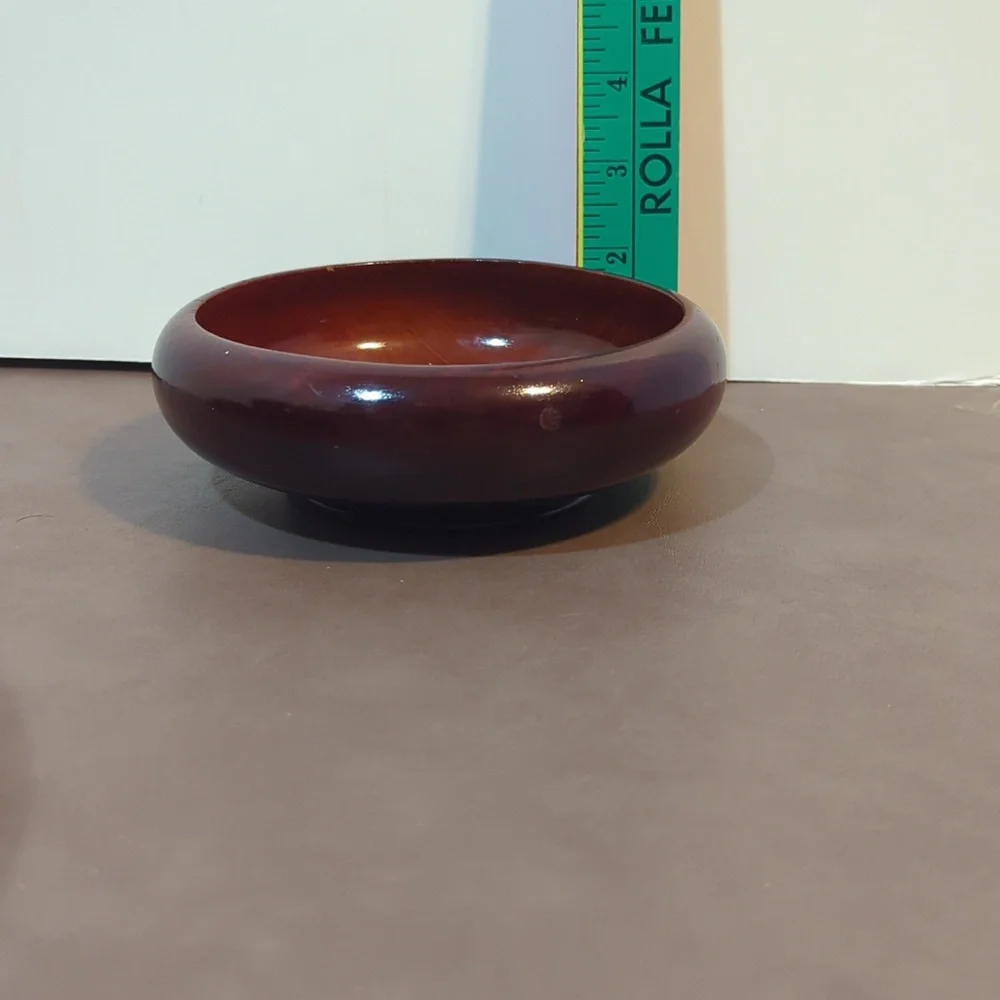Vintage CaribCraft Solid Mahogany Wood Bowls Salad Set With Fork And Spoon Haiti